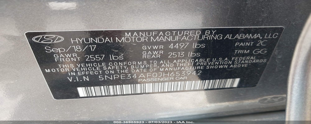 5NPE34AF0JH653942 2018 HYUNDAI SONATA photo no. 9