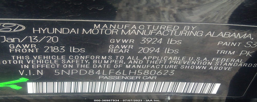 5NPD84LF6LH580623 2020 HYUNDAI ELANTRA photo no. 9