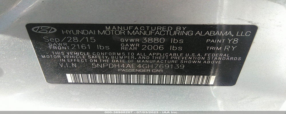 5NPDH4AE4GH769139 2016 HYUNDAI ELANTRA photo no. 9
