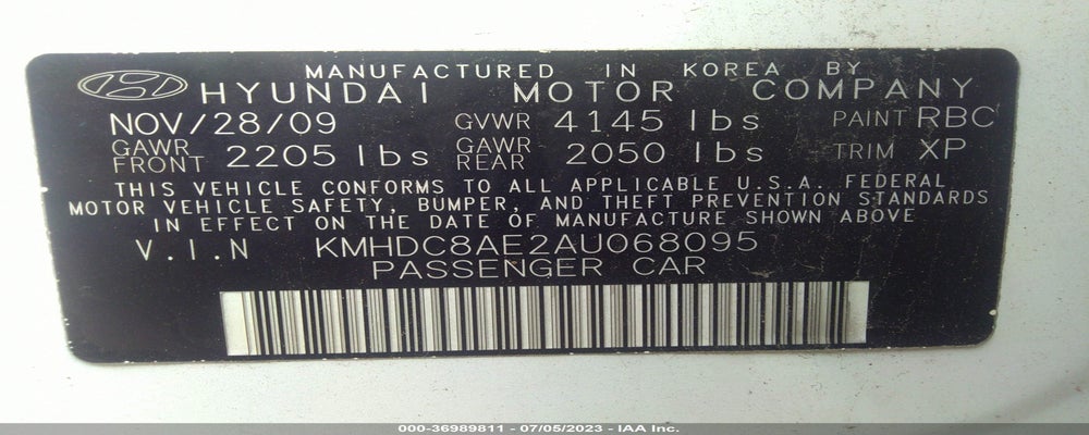 KMHDC8AE2AU068095 2010 HYUNDAI ELANTRA TOURING photo no. 9