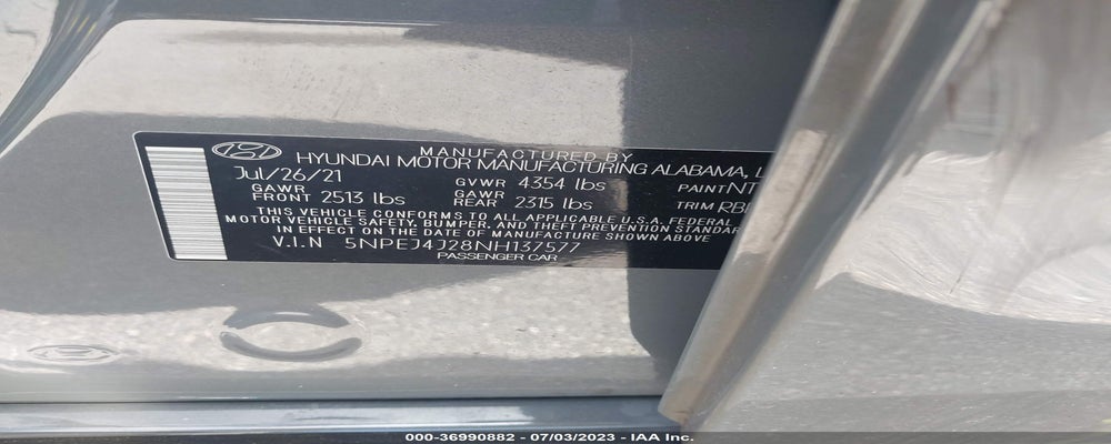 5NPEJ4J28NH137577 2022 HYUNDAI SONATA photo no. 9