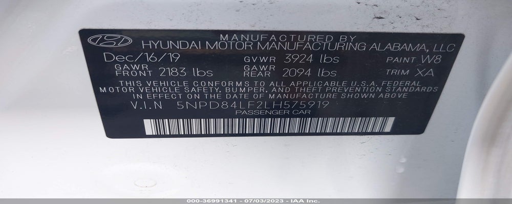 5NPD84LF2LH575919 2020 HYUNDAI ELANTRA photo no. 9