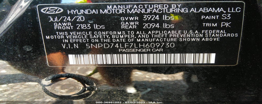 5NPD74LF7LH609730 2020 HYUNDAI ELANTRA photo no. 9