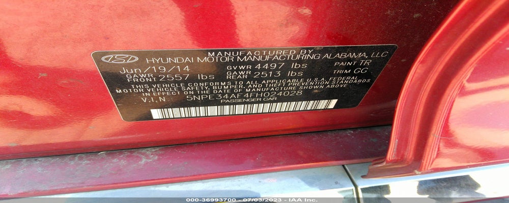 5NPE34AF4FH024028 2015 HYUNDAI SONATA photo no. 9