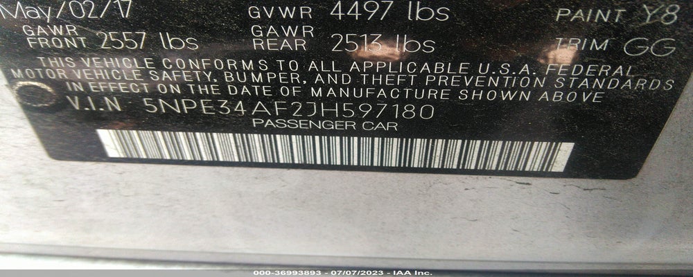 5NPE34AF2JH597180 2018 HYUNDAI SONATA photo no. 9