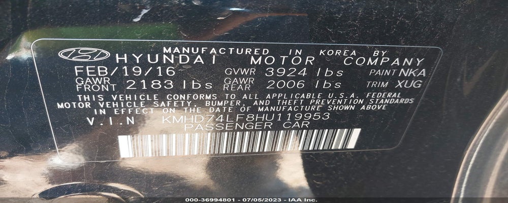 KMHD74LF8HU119953 2017 HYUNDAI ELANTRA photo no. 9