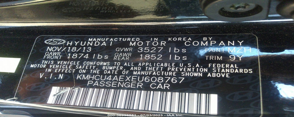 KMHCU4AEXEU608767 2014 HYUNDAI ACCENT photo no. 9