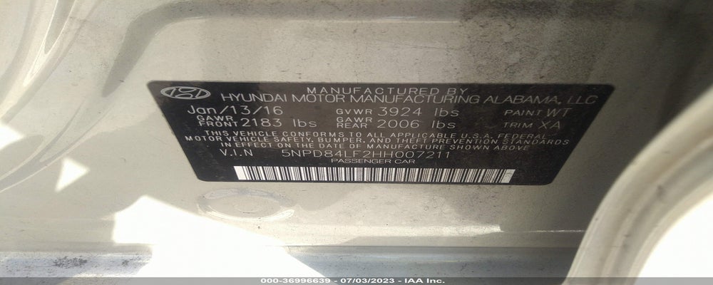 5NPD84LF2HH007211 2017 HYUNDAI ELANTRA photo no. 9