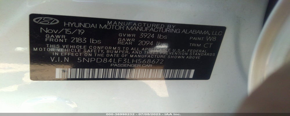 5NPD84LF3LH568672 2020 HYUNDAI ELANTRA photo no. 9