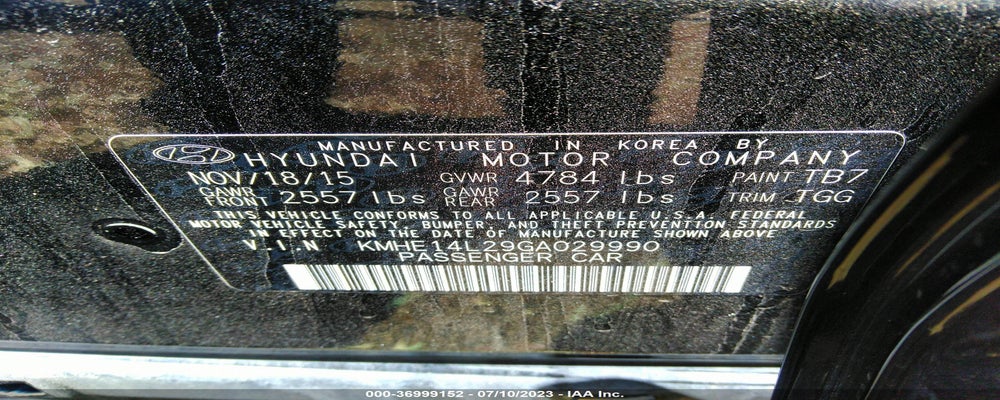 KMHE14L29GA029990 2016 HYUNDAI SONATA PLUG-IN HYBRID photo no. 9