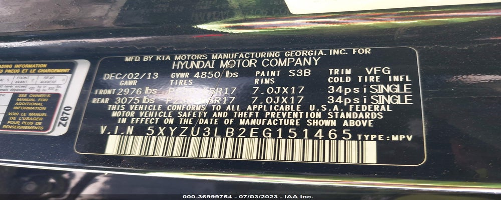 5XYZU3LB2EG151465 2014 HYUNDAI SANTA FE SPORT photo no. 9