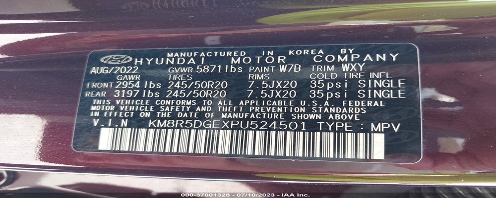 KM8R5DGEXPU524501 2023 HYUNDAI PALISADE photo no. 9