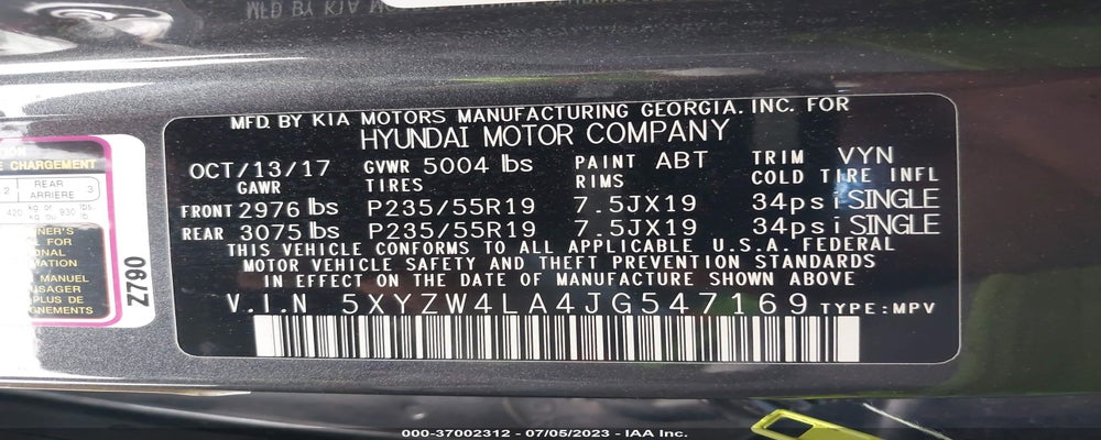 5XYZW4LA4JG547169 2018 HYUNDAI SANTA FE SPORT photo no. 9