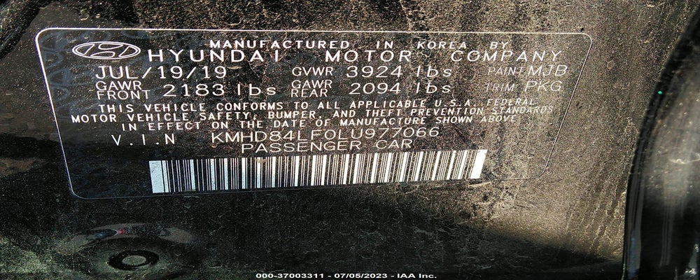 KMHD84LF0LU977066 2020 HYUNDAI ELANTRA photo no. 9