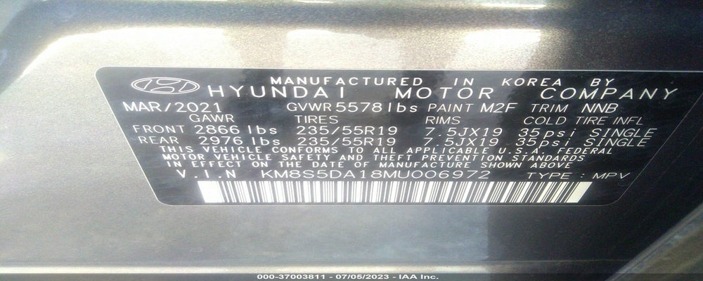 KM8S5DA18MU006972 2021 HYUNDAI SANTA FE photo no. 9
