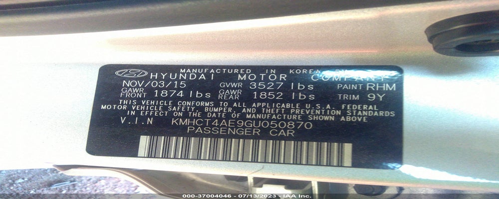 KMHCT4AE9GU050870 2016 HYUNDAI ACCENT photo no. 9