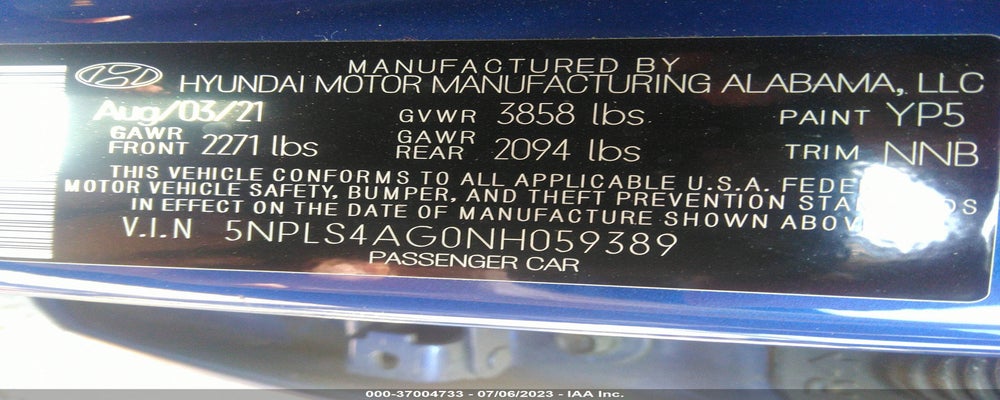5NPLS4AG0NH059389 2022 HYUNDAI ELANTRA photo no. 9