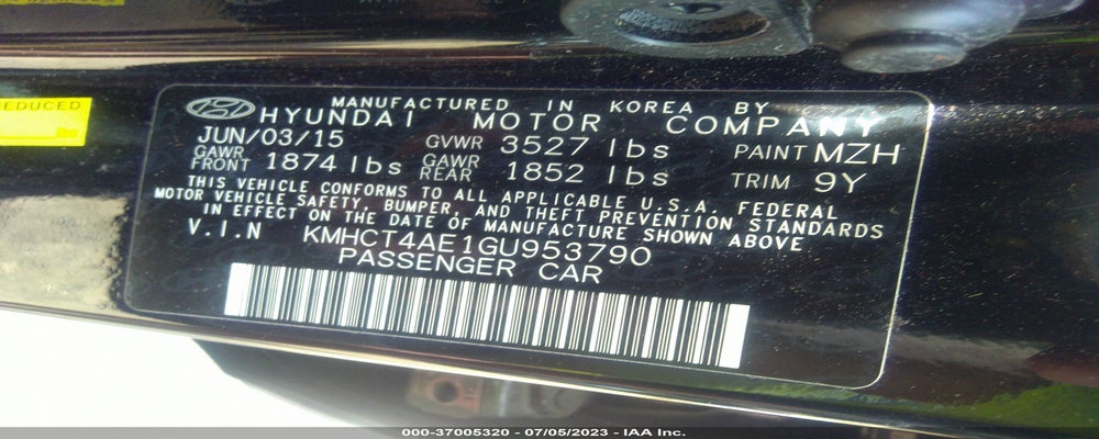KMHCT4AE1GU953790 2016 HYUNDAI ACCENT photo no. 9