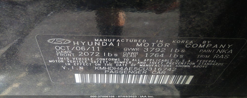 KMHDH4AE5CU316742 2012 HYUNDAI ELANTRA photo no. 9
