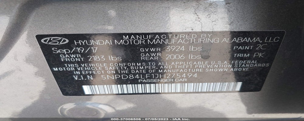 5NPD84LF1JH275494 2018 HYUNDAI ELANTRA photo no. 9