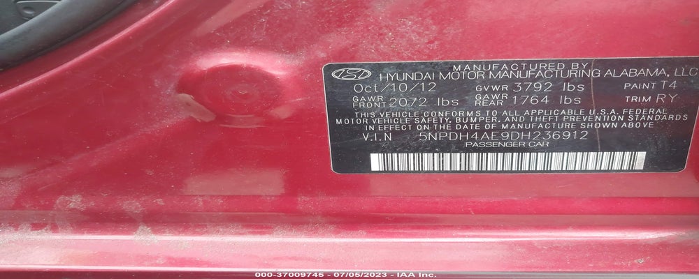 5NPDH4AE9DH236912 2013 HYUNDAI ELANTRA photo no. 9