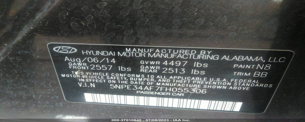 5NPE34AF7FH055306 2015 HYUNDAI SONATA photo no. 9