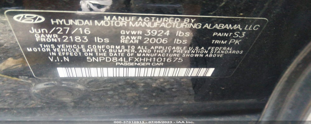 5NPD84LFXHH101675 2017 HYUNDAI ELANTRA photo no. 9
