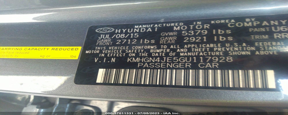 KMHGN4JE5GU117928 2016 HYUNDAI GENESIS photo no. 9
