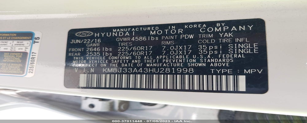 KM8J33A43HU281998 2017 HYUNDAI TUCSON photo no. 9