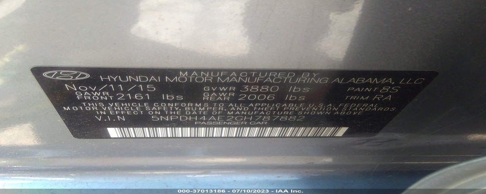 5NPDH4AE2GH787882 2016 HYUNDAI ELANTRA photo no. 9