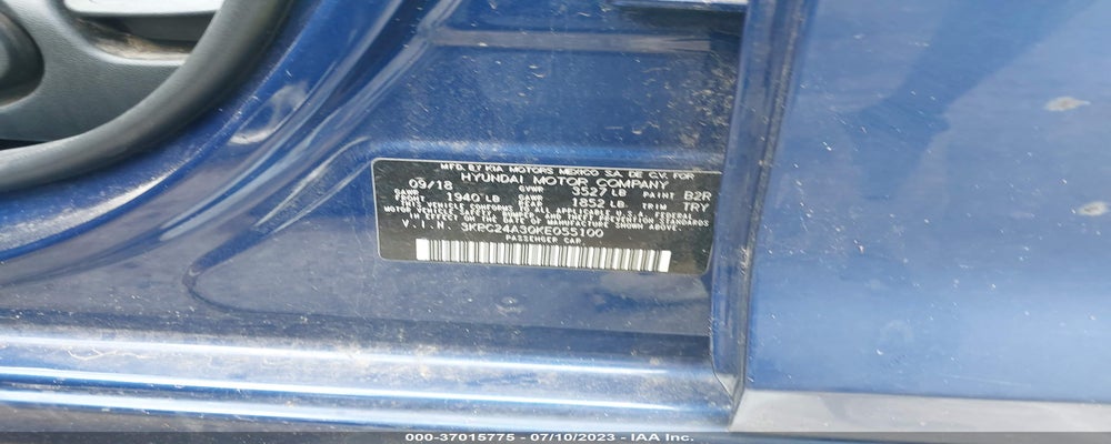 3KPC24A30KE055100 2019 HYUNDAI ACCENT photo no. 9