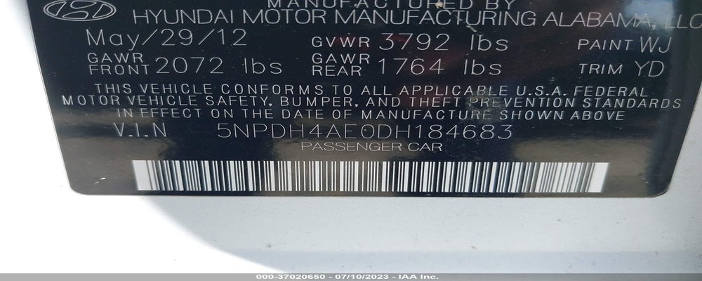 5NPDH4AE0DH184683 2013 HYUNDAI ELANTRA photo no. 9