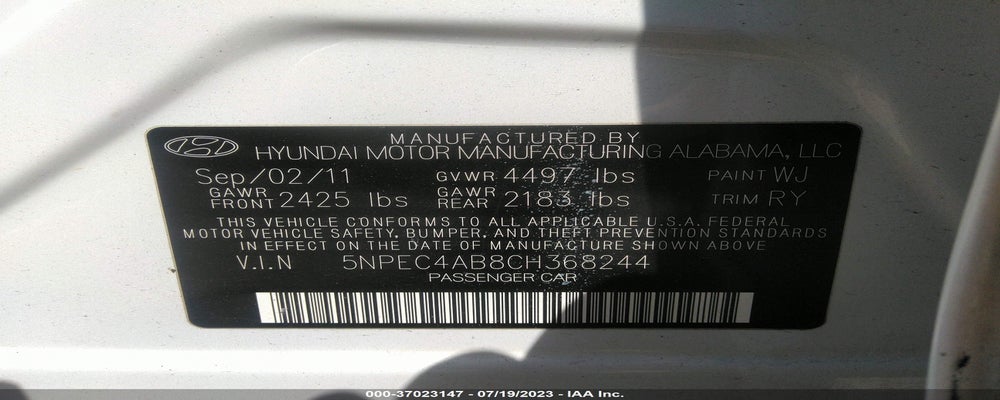 5NPEC4AB8CH368244 2012 HYUNDAI SONATA photo no. 9