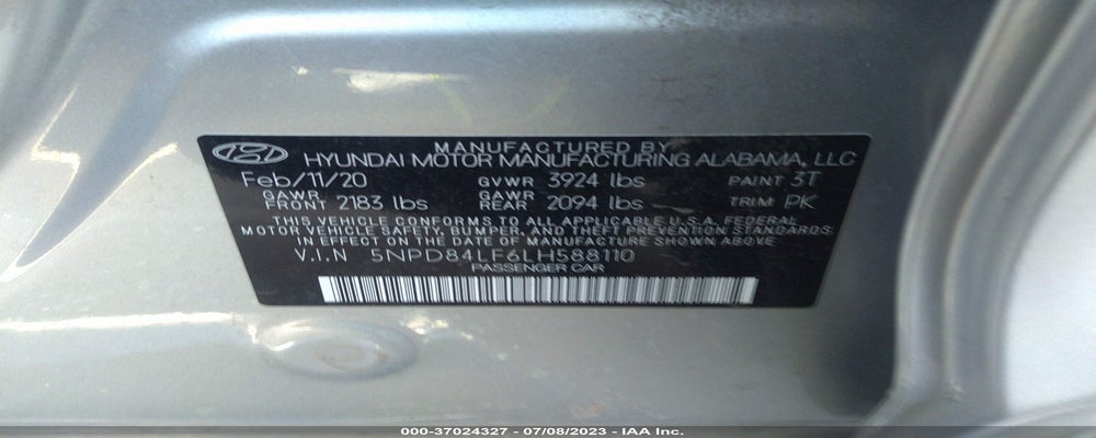 5NPD84LF6LH588110 2020 HYUNDAI ELANTRA photo no. 9