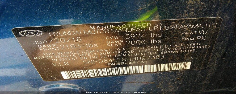 5NPD84LF8HH097383 2017 HYUNDAI ELANTRA photo no. 9