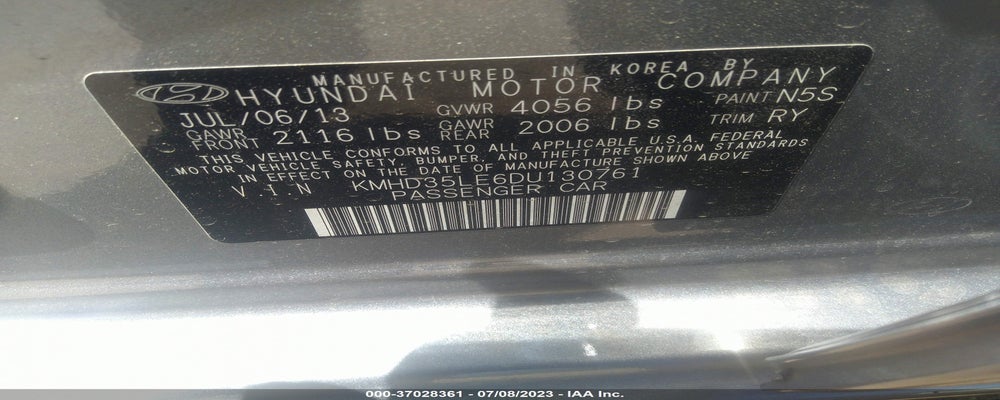 KMHD35LE6DU130761 2013 HYUNDAI ELANTRA GT photo no. 9