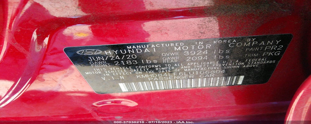 KMHD84LF6LU106804 2020 HYUNDAI ELANTRA photo no. 9