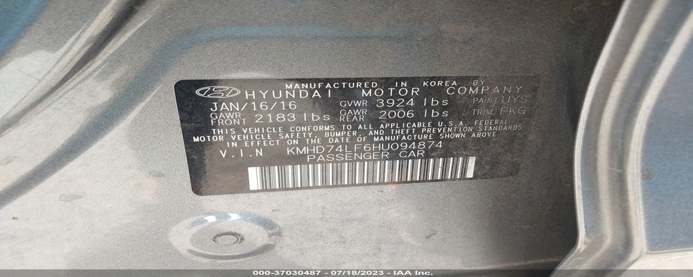 KMHD74LF6HU094874 2017 HYUNDAI ELANTRA photo no. 9