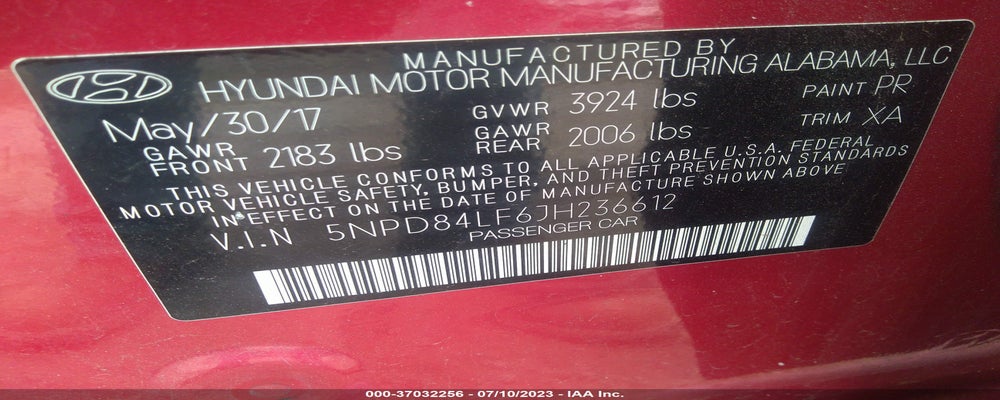 5NPD84LF6JH236612 2018 HYUNDAI ELANTRA photo no. 9