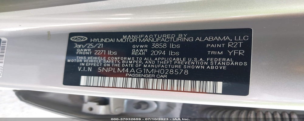 5NPLM4AG1MH028578 2021 HYUNDAI ELANTRA photo no. 9
