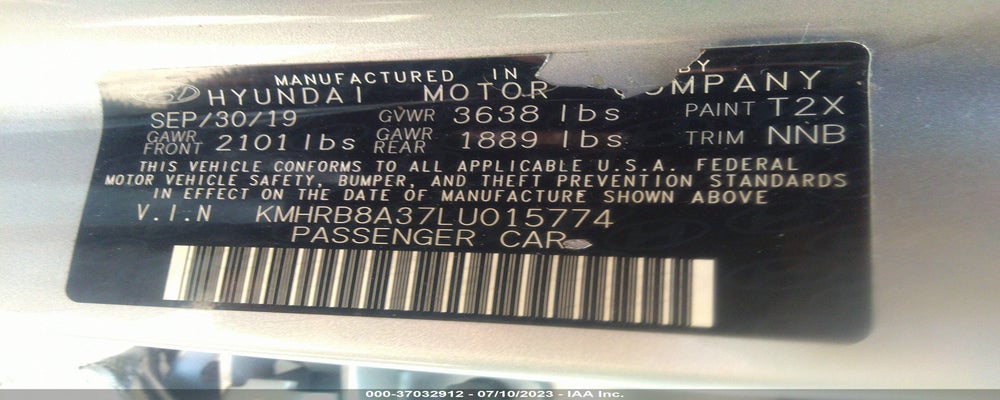 KMHRB8A37LU015774 2020 HYUNDAI VENUE photo no. 9