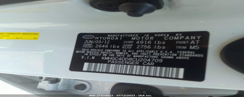 KMHGC4DD8CU204709 2012 HYUNDAI GENESIS photo no. 9