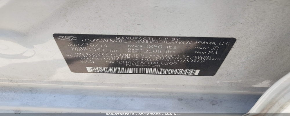 5NPDH4AE8EH480200 2014 HYUNDAI ELANTRA photo no. 9