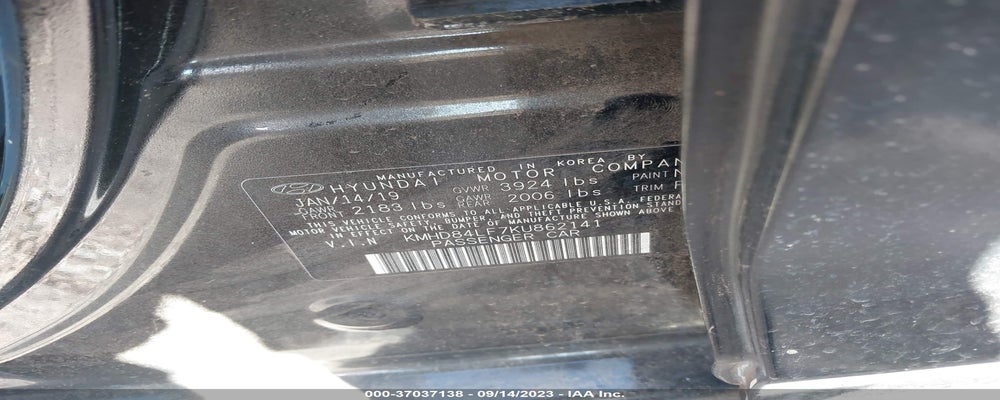 KMHD84LF7KU862141 2019 HYUNDAI ELANTRA photo no. 9