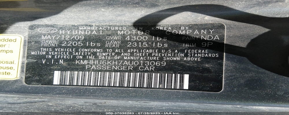 KMHHU6KH7AU013069 2010 HYUNDAI GENESIS COUPE photo no. 9