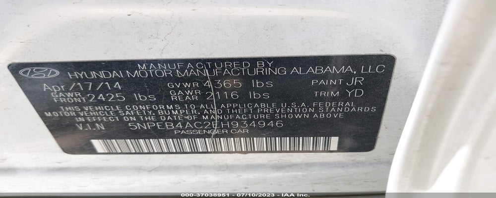5NPEB4AC2EH934946 2014 HYUNDAI SONATA photo no. 9