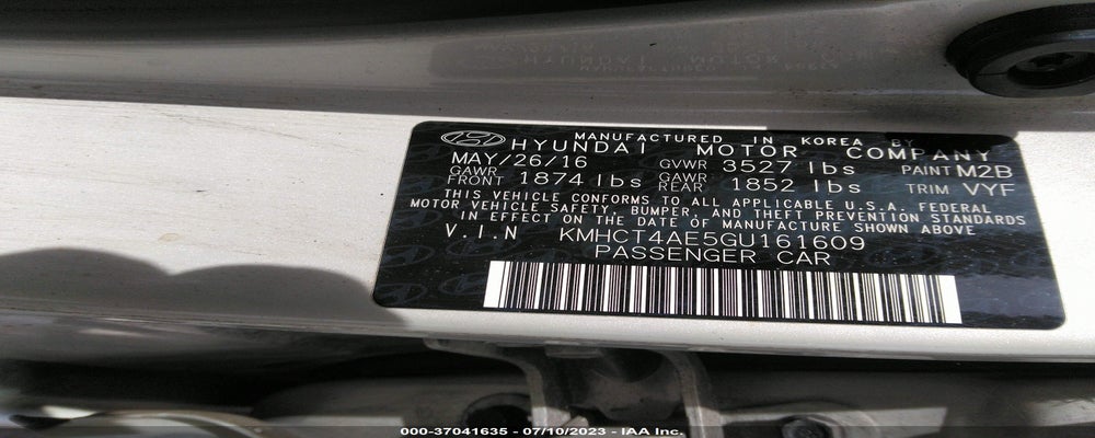 KMHCT4AE5GU161609 2016 HYUNDAI ACCENT photo no. 9
