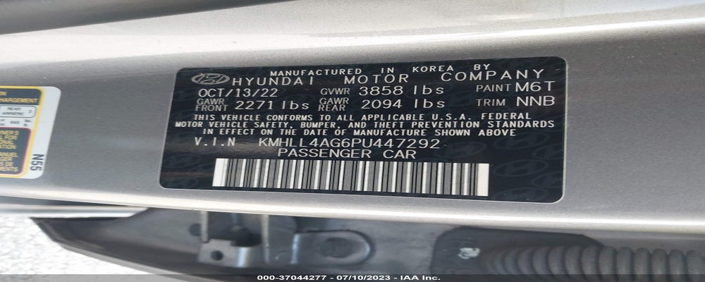 KMHLL4AG6PU447292 2023 HYUNDAI ELANTRA photo no. 9