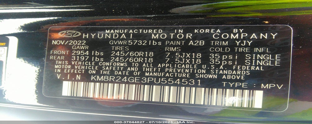 KM8R24GE3PU554531 2023 HYUNDAI PALISADE photo no. 9