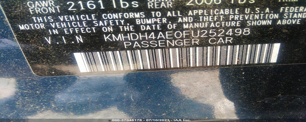 KMHDH4AE0FU252498 2015 HYUNDAI ELANTRA photo no. 9